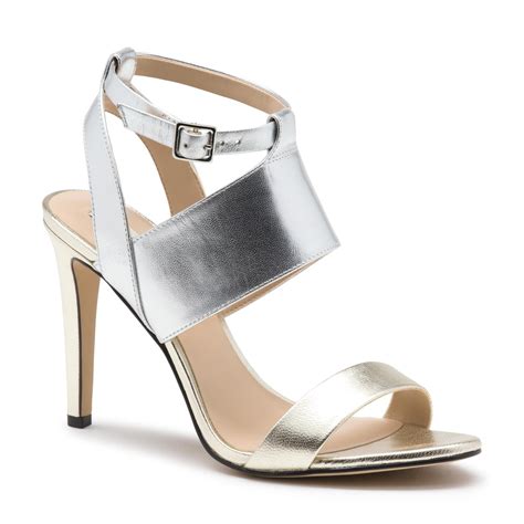 karl lagerfeld silver high heels